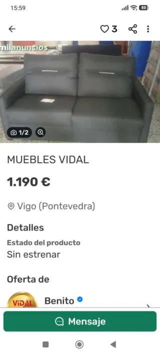 Sofá Cama Italiano CON TRANSPORTE!!