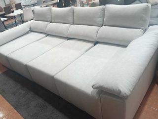 Mega Sofá Cama Chaise Longue con Arcon Med 335 cm