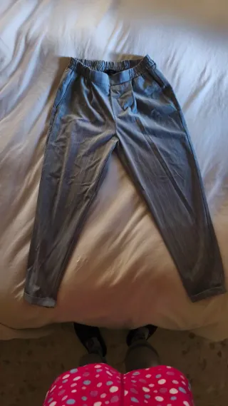 Bershka Pantalones Grises Talla S