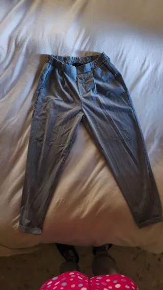 Bershka Pantalones Grises Talla S