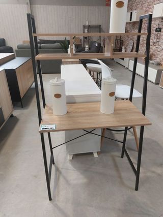 Escritorio Estilo Industrial Navas con Estante