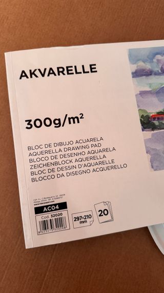 Set Pintura Gouache,  Bloc de acuarela y paleta
