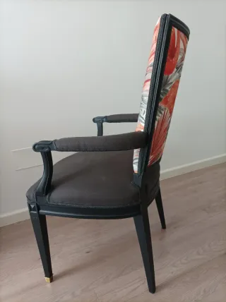 Butaca única flamencos y hojas