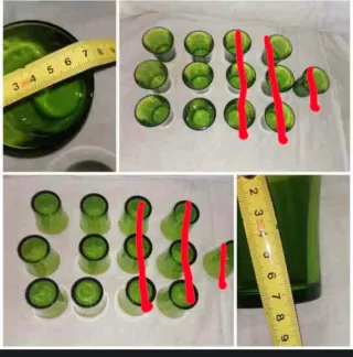 Vino. 6 Vasos de vidrio Duralex verde