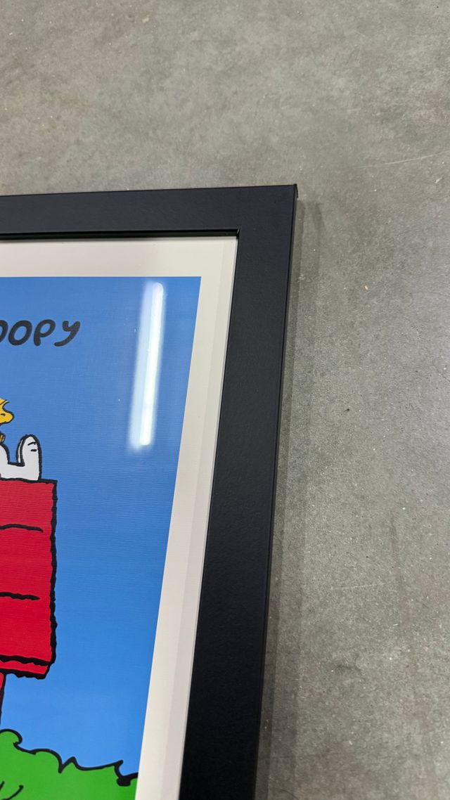 Cuadro Snoopy Peanuts Marco Negro