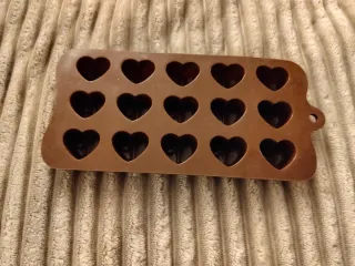 Molde Corazón Silicona Marrón