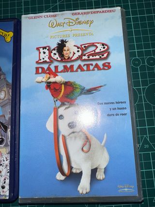 2 Películas Disney VHS 101 Dálmatas
