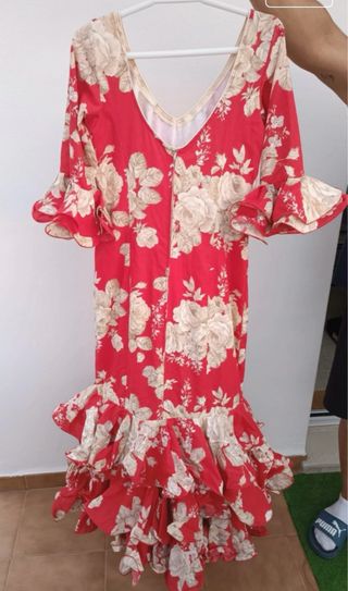 Vestido Flamenca Rojo y Blanco