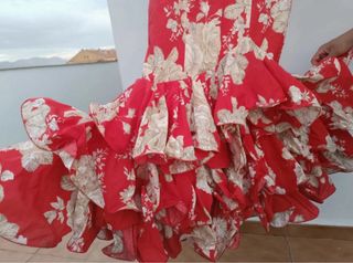 Vestido Flamenca Rojo y Blanco