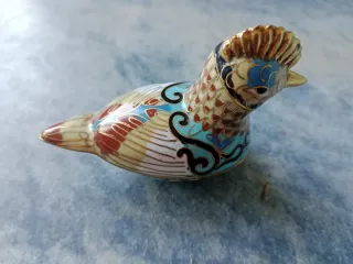Figura pájaro cloisonné esmaltado
