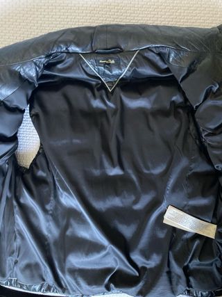 Chaleco Massimo Dutti Piel Napa Negro