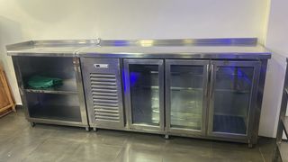 Mesa de trabajo fría acero inoxidable