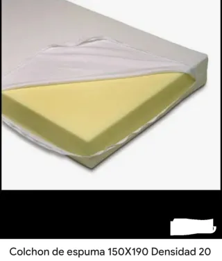 Base tapizada y colchón 150x190
