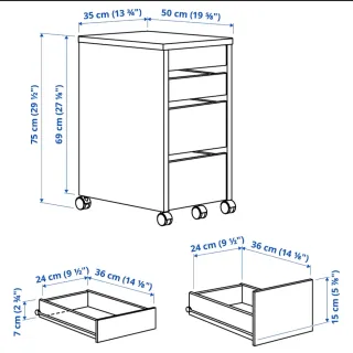 Cajonera Ikea con ruedas