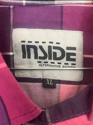 Camisa Inside XL Tartán Morado Rosa