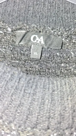 Jersey negro con hilitos plateados