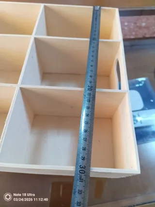 Dos Bandeja organizadora de madera caja