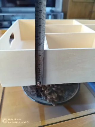 Dos Bandeja organizadora de madera caja