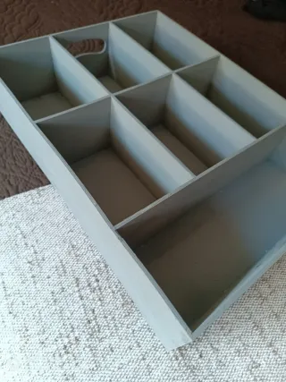 Dos Bandeja organizadora de madera caja