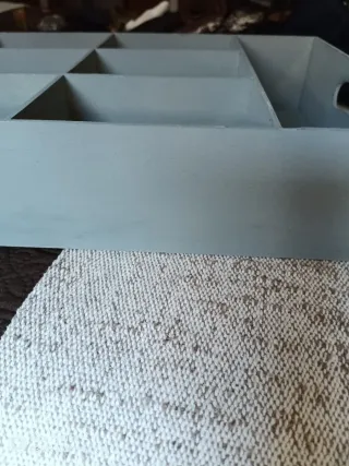 Dos Bandeja organizadora de madera caja