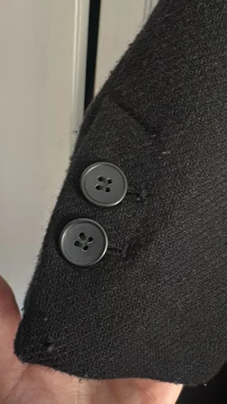 Abrigo negro Zara Talla S