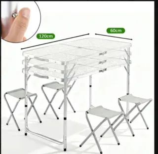 Mesa y Sillas Camping Plegables