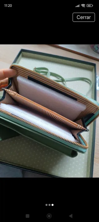 Bolso porta móvil verde