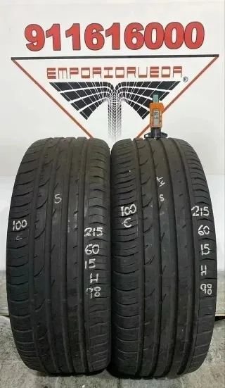 215 60 15 H CONTINENTAL RUEDA AL 90% VIDA UTIL