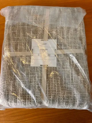 Cortina Calma House 140x280 Beige/Gris