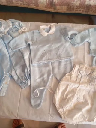 Lote Ropa Bebé Niña Azul y Blanco