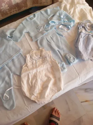 Lote Ropa Bebé Niña Azul y Blanco