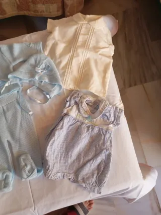 Lote Ropa Bebé Niña Azul y Blanco