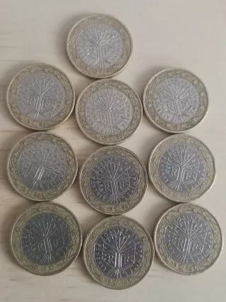 Lote 10 Monedas 1 Euro Francia 1999