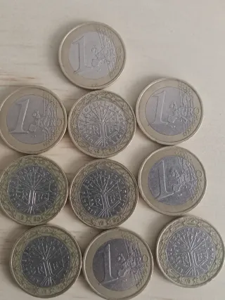 Lote 10 Monedas 1 Euro Francia 1999