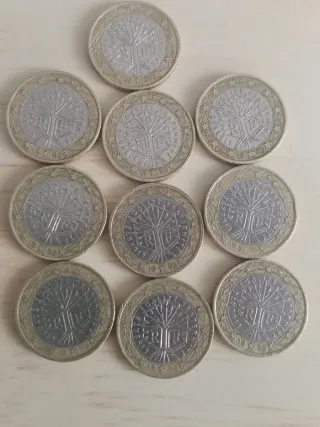 Lote 10 Monedas 1 Euro Francia 1999