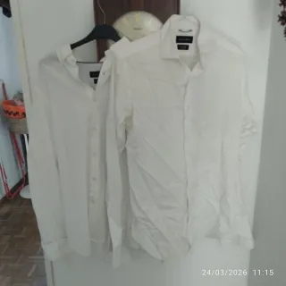 Lote 2 Camisetas Massimo Dutti Blancas