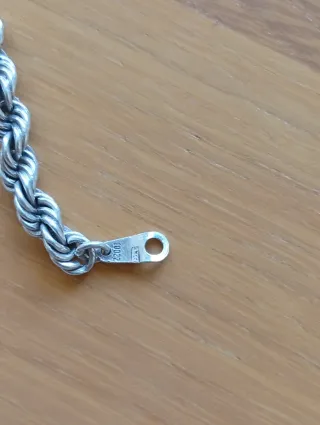 Collar de plata trenzado. 19 gramos tipo cordon