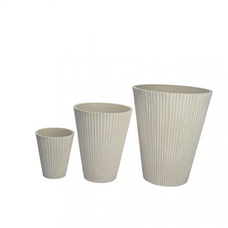 Vaso in Fibra Sintetica Bianco da Esterno 39x46cm