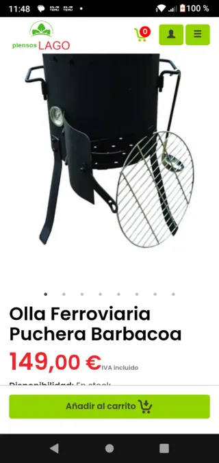 Olla Ferroviaria Convertible Parrilla Sin Uso