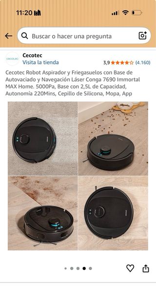 Cecotec Conga Robot Aspirador y Friegasuelos