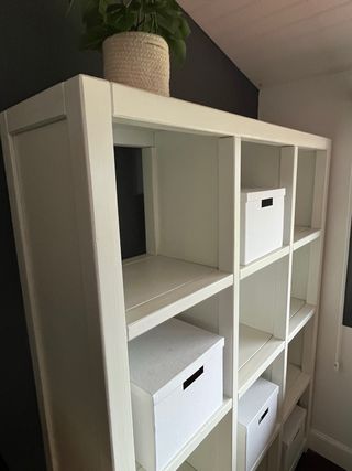 Estantería Blanca Madera Maciza - Banak Importa