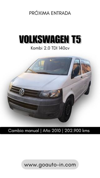 VOLKSWAGEN T5 KOMBI 2.0 TDI 140 CV – 2010