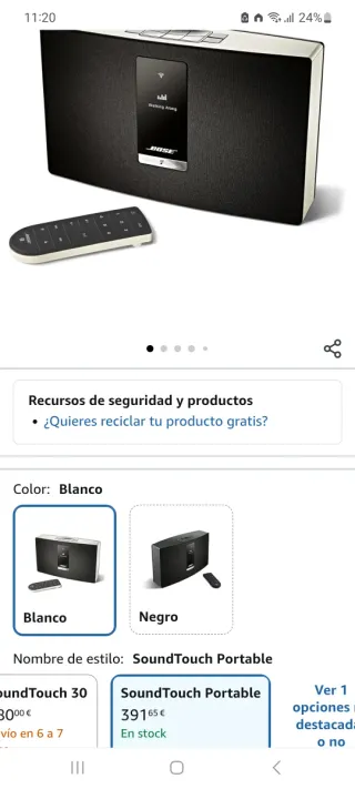 Bose SoundTouch Portable Negro