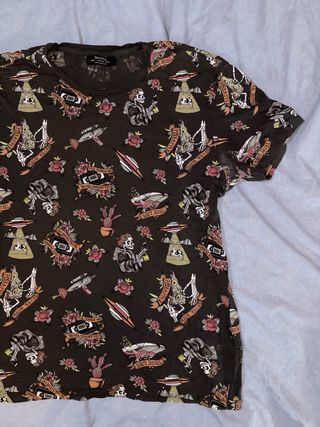 Camiseta Estampada Estilo Tattoo Talla L