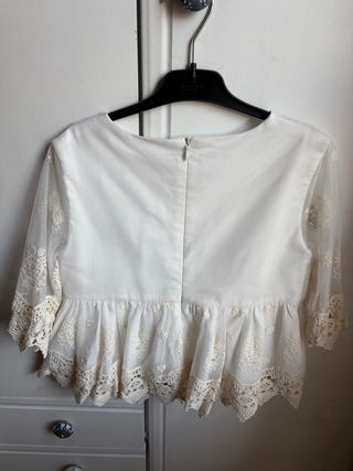 Conjunto Angelito Boda Niña Blanco Roto talla 10