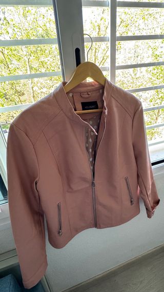 Chaqueta polipiel KELREBEC rosa maquillaje