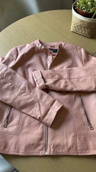 Chaqueta polipiel KELREBEC rosa maquillaje