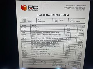 Pc Gaming rtx 3070 32gb ram