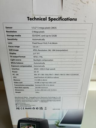 DIGITNOW! Escáner Película 35mm Negativos