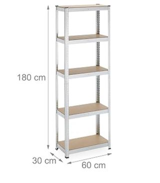 Estantería Metálica 180cm Madera